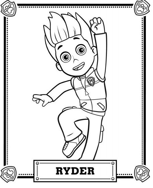 Online coloring book: Jumping Ryder coloring book